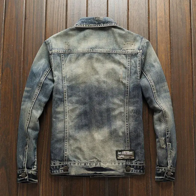 Haori Japanese Jacket - Abrigo vaquero de otoño para hombre,