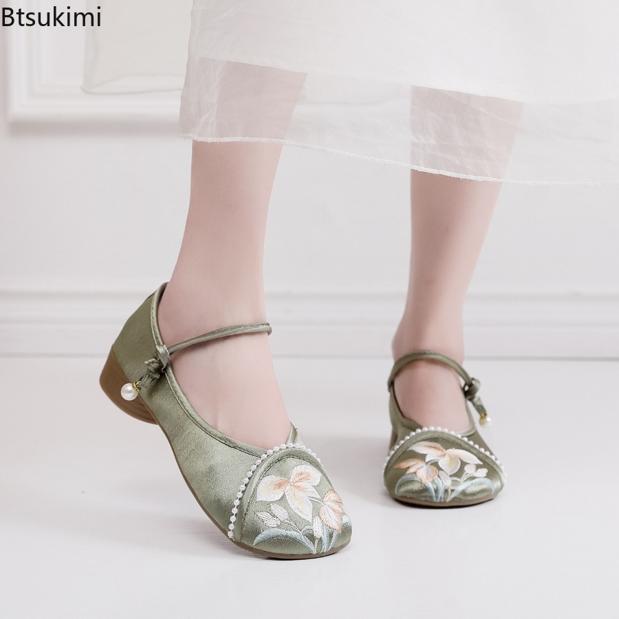 Ethnic Fashion For Ladies - Zapatos de Mujer con Tacón Bajo,