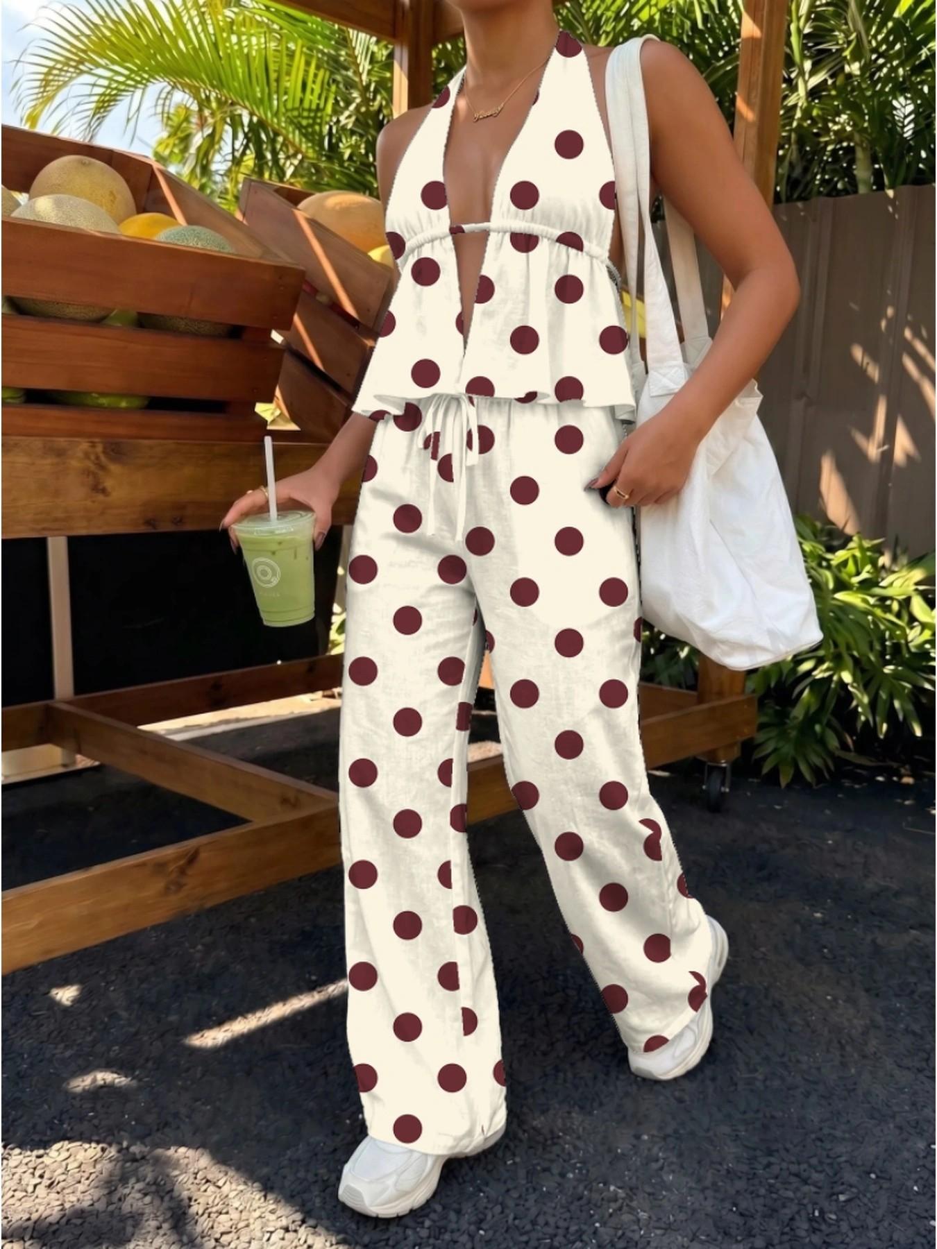 Ethnic Fashion Collection - Conjunto Vintage de Top Halter con