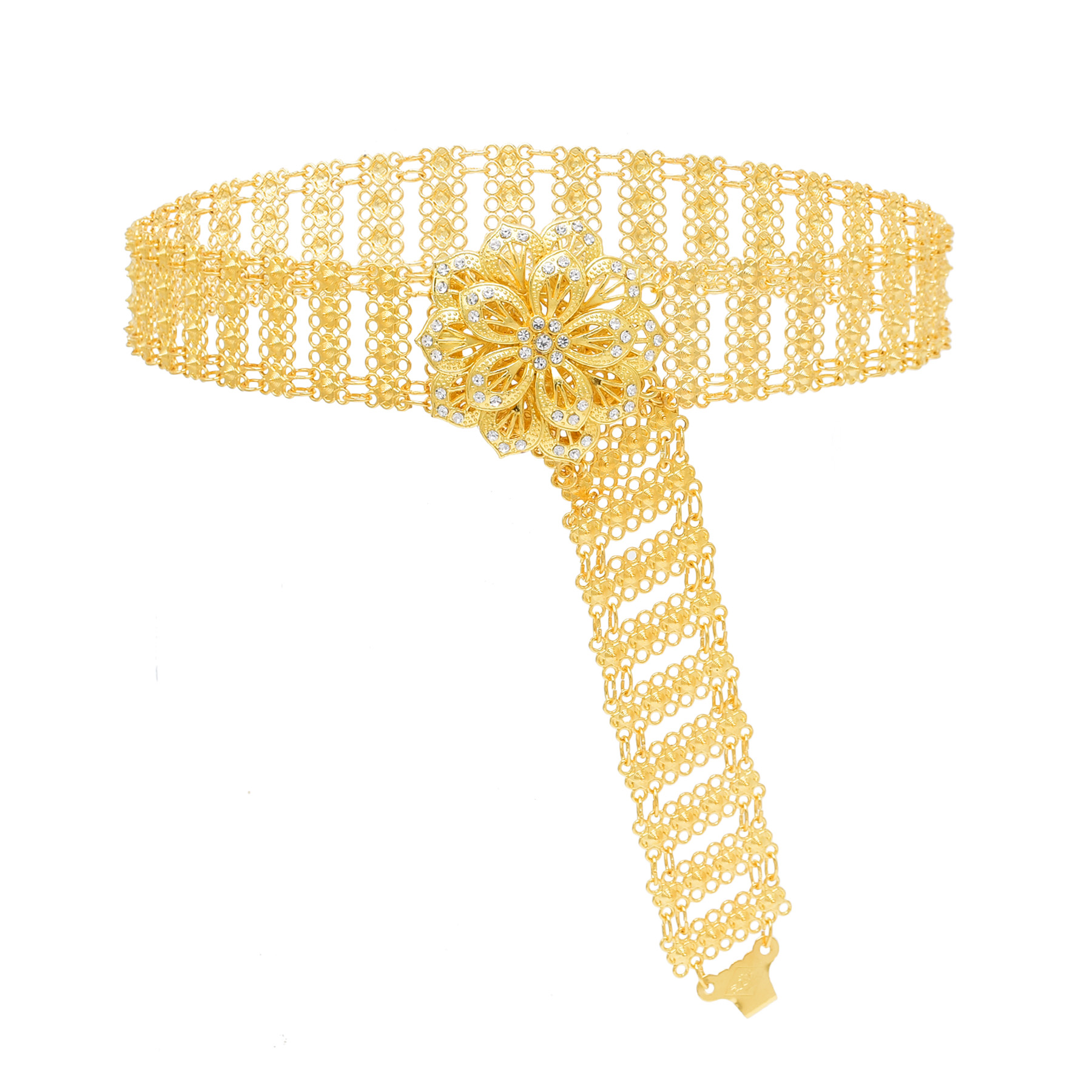 Fashion Ethnic Indian Clothing - Abalorios de flores 3D grandes de