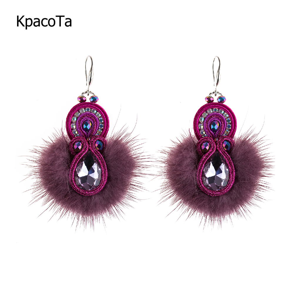 Winter Ethnic Fashion For Women - Pendientes KpacoTa hechos a mano con