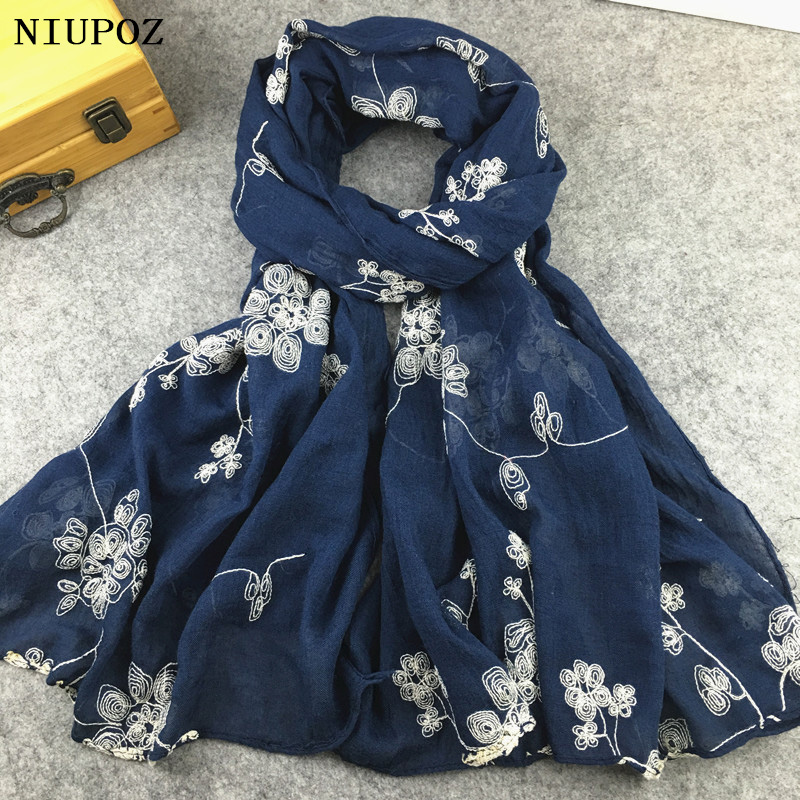 Winter Ethnic Fashion For Women - Foulard bordado étnico para mujer, bufanda