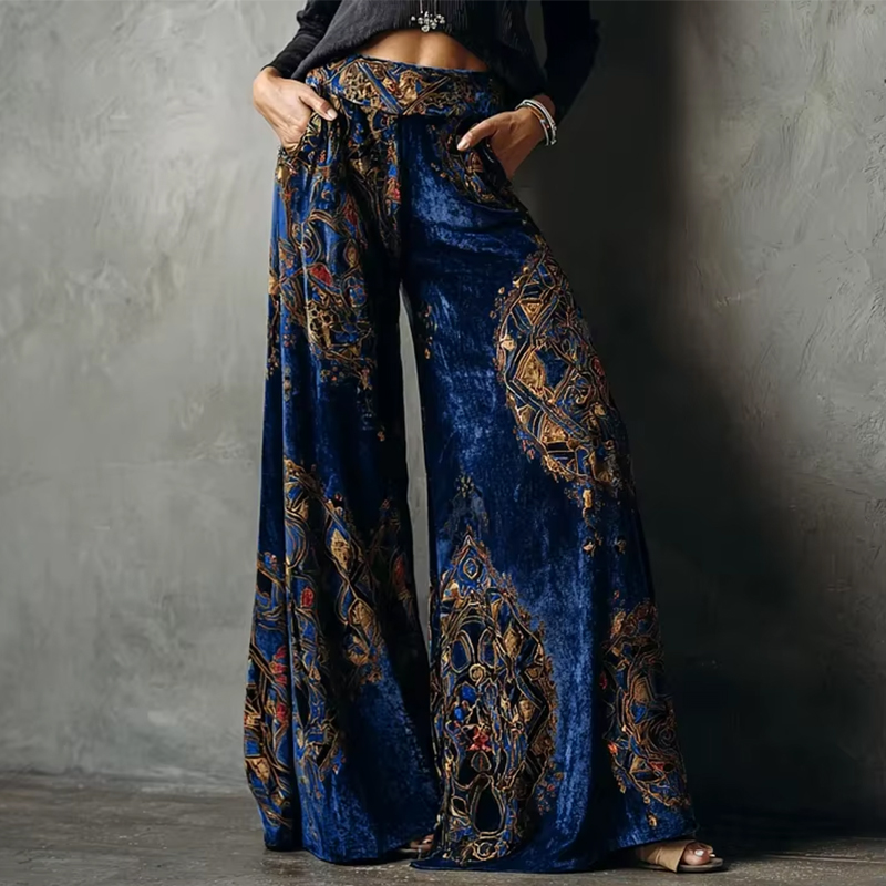 Winter Ethnic Fashion For Women - Pantalones de pierna ancha para mujer,