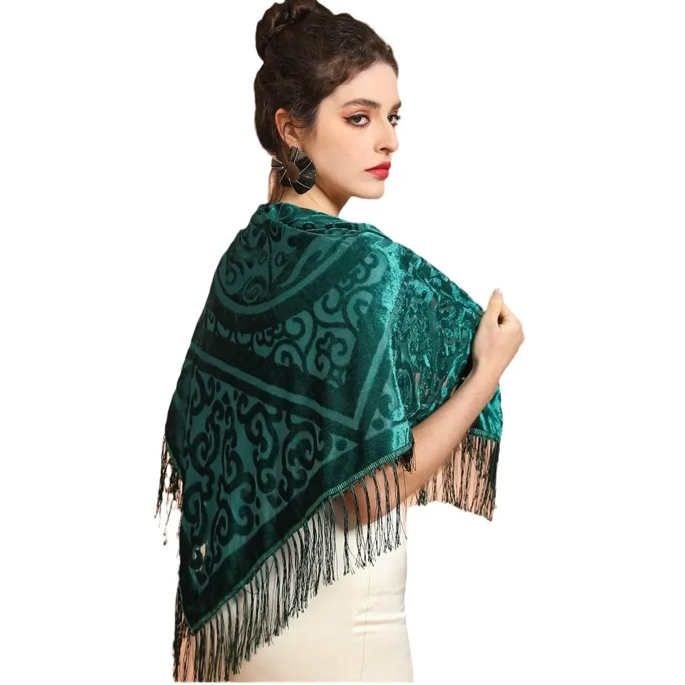 Ethnic Fashion Collection - AW25 Chal jacquard de terciopelo con