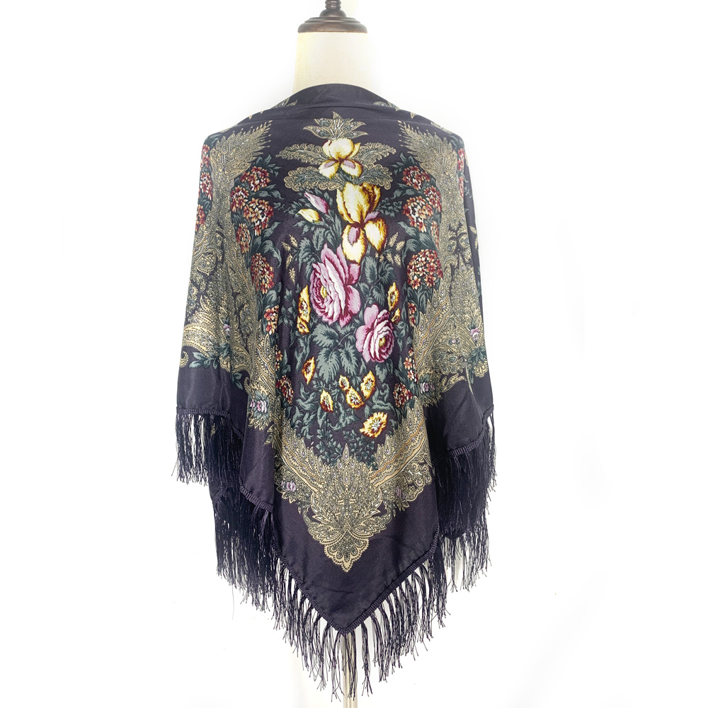 Winter Ethnic Fashion For Women - Bufanda cuadrada rusa de estilo étnico