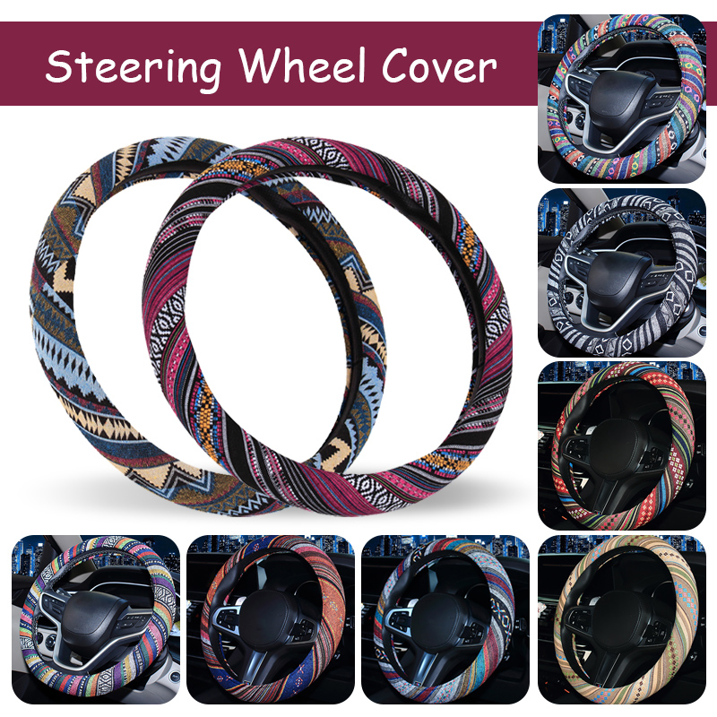 Ethnic Fashion Hub - Funda protectora para volante de coche