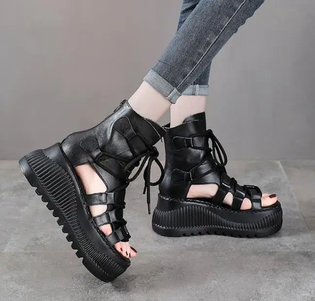 Botines étnicos de cuero genui - Ethnic Fashion For Ladies reseña y precio