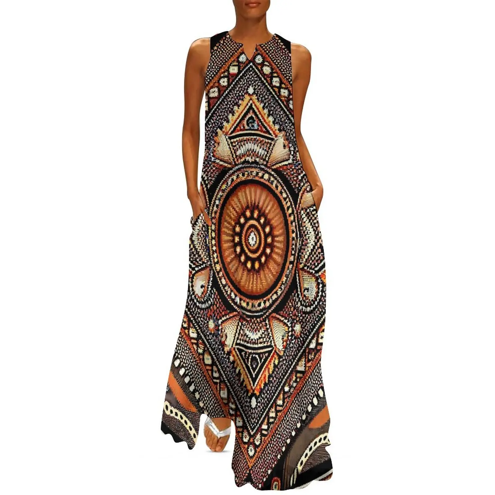 Vestido largo étnico Vintage r - Ethnic Boho Fashion reseña y precio