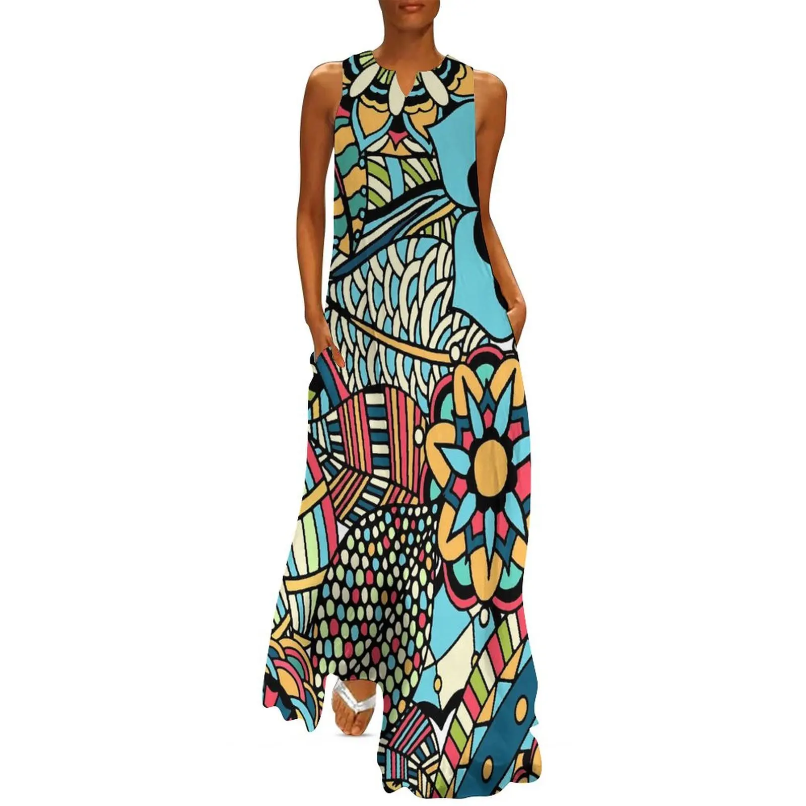 Vestido largo étnico Vintage r - Ethnic Boho Fashion reseña y precio
