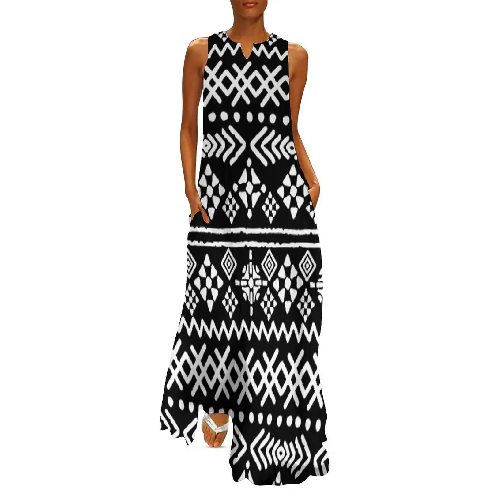 Vestido largo étnico Vintage r - Ethnic Boho Fashion reseña y precio