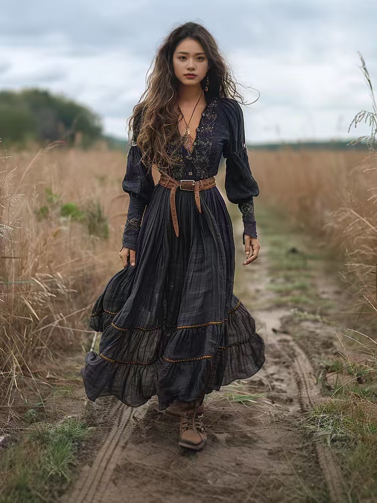 Vestido Vintage con estampado  - Ethnic Boho Fashion reseña y precio