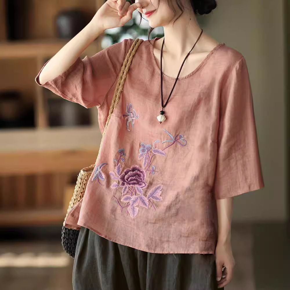 Blusa Retro de Verano para Muj - Ethnic Fashion For Ladies reseña y precio