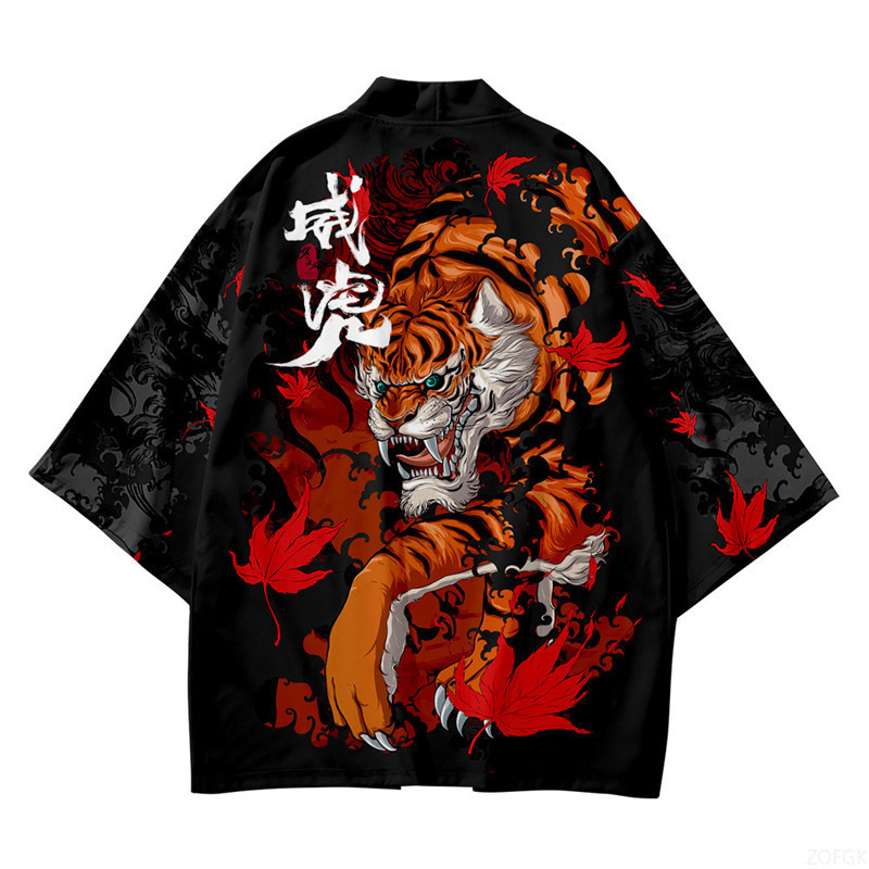 Kimono negro con cuello abiert - Haori Japanese Jacket reseña y precio