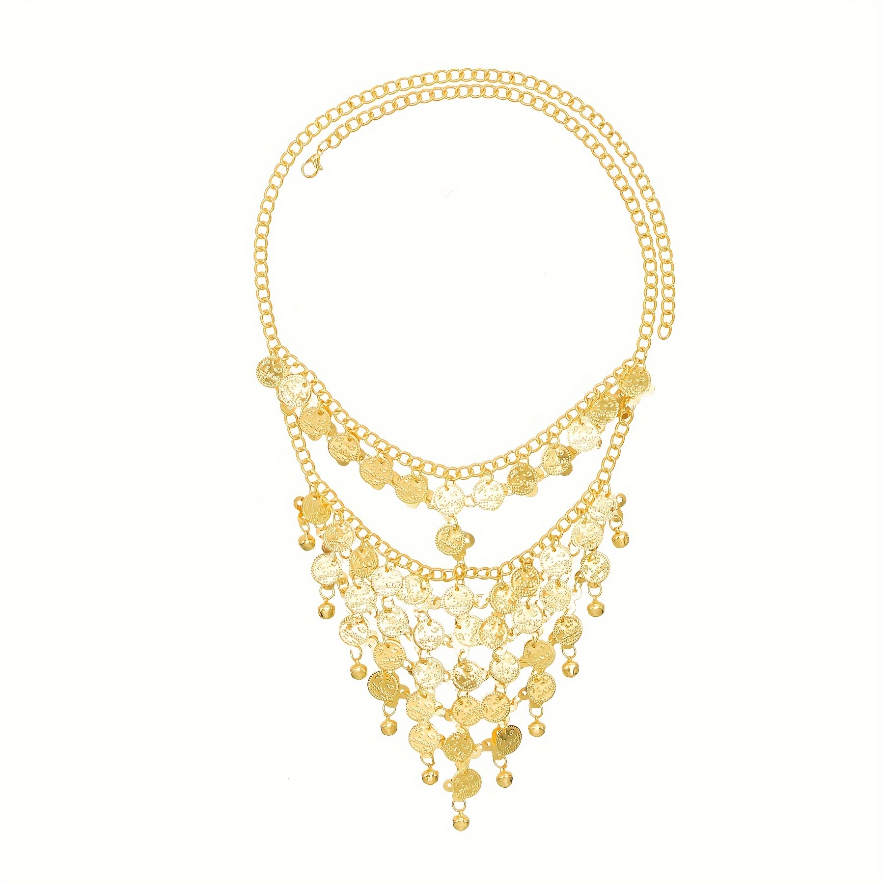 Monedas de Color dorado, caden - Ethnic Fashion Co In reseña y precio