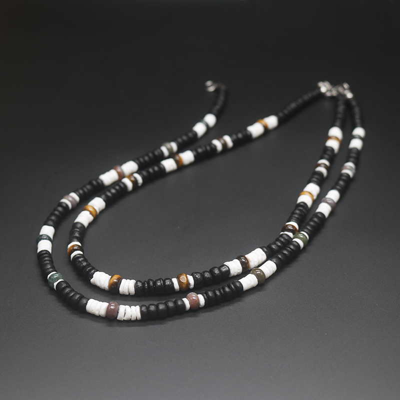Collar de cuentas de coco Trib - Ethnic Fashion Co In reseña y precio