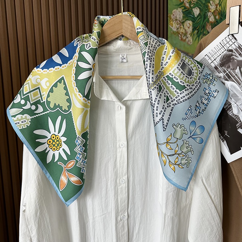 Pañuelo Cuadrado Boho Verde co - Ethnic Boho Fashion reseña y precio