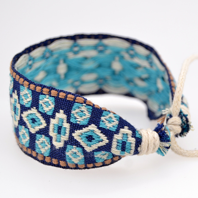 Pulseras de algodón y lino tej - Ethnic Fashion Brand reseña y precio