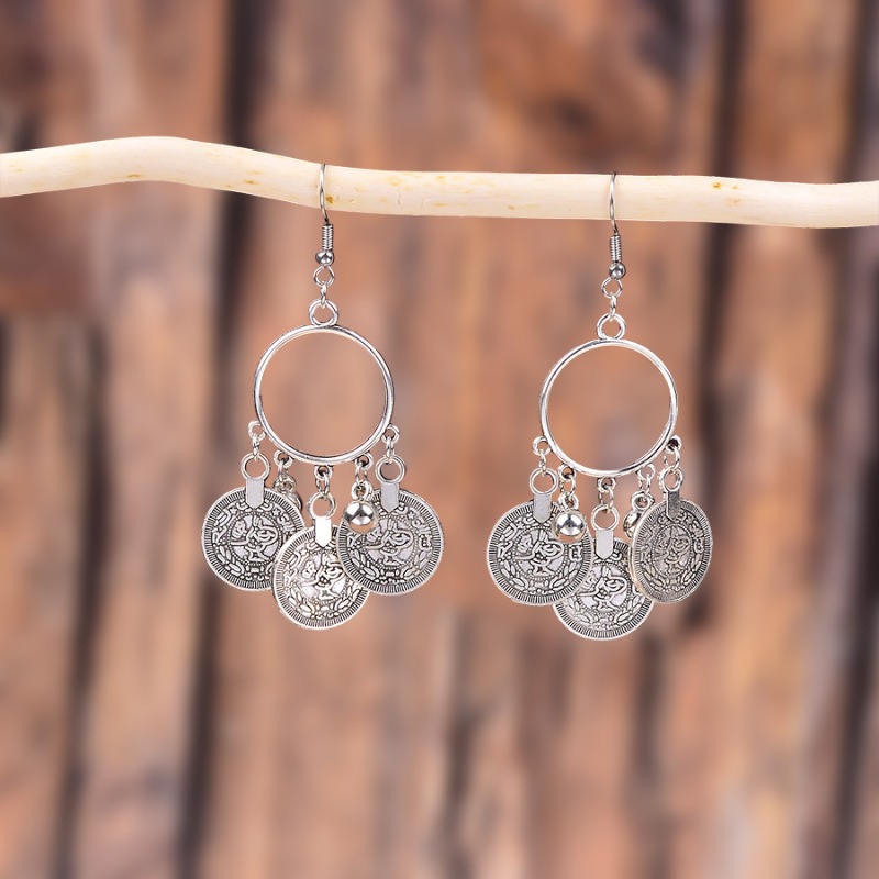 Pendientes colgantes circulare - Ethnic Fashion Co In reseña y precio