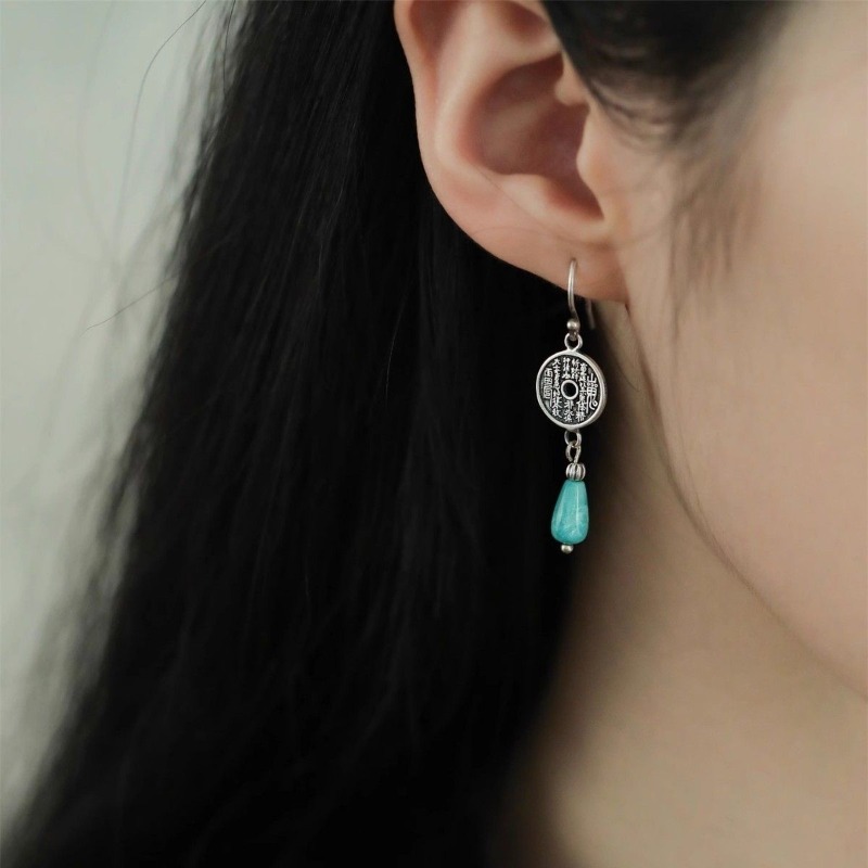 Pendientes de plata de ley 925 - Ethnic Fashion Co In reseña y precio