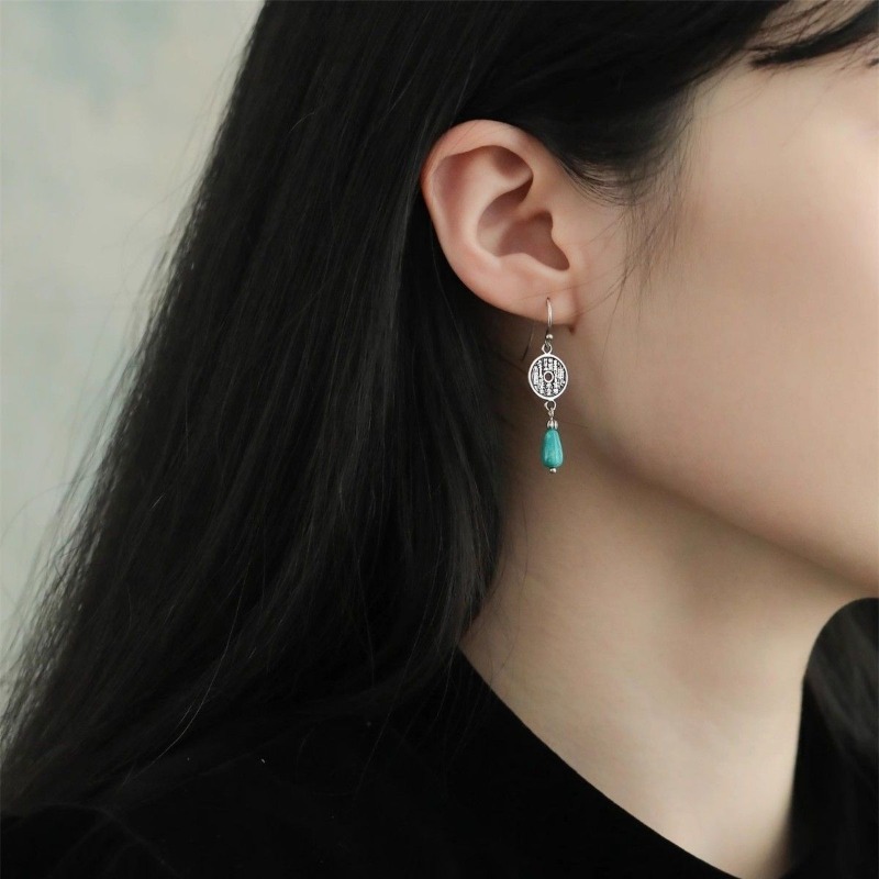 Pendientes de plata de ley 925 - Ethnic Fashion Co In reseña y precio