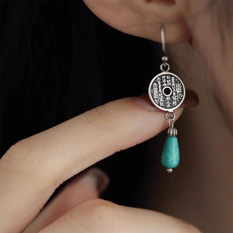 Pendientes de plata de ley 925 - Ethnic Fashion Co In reseña y precio
