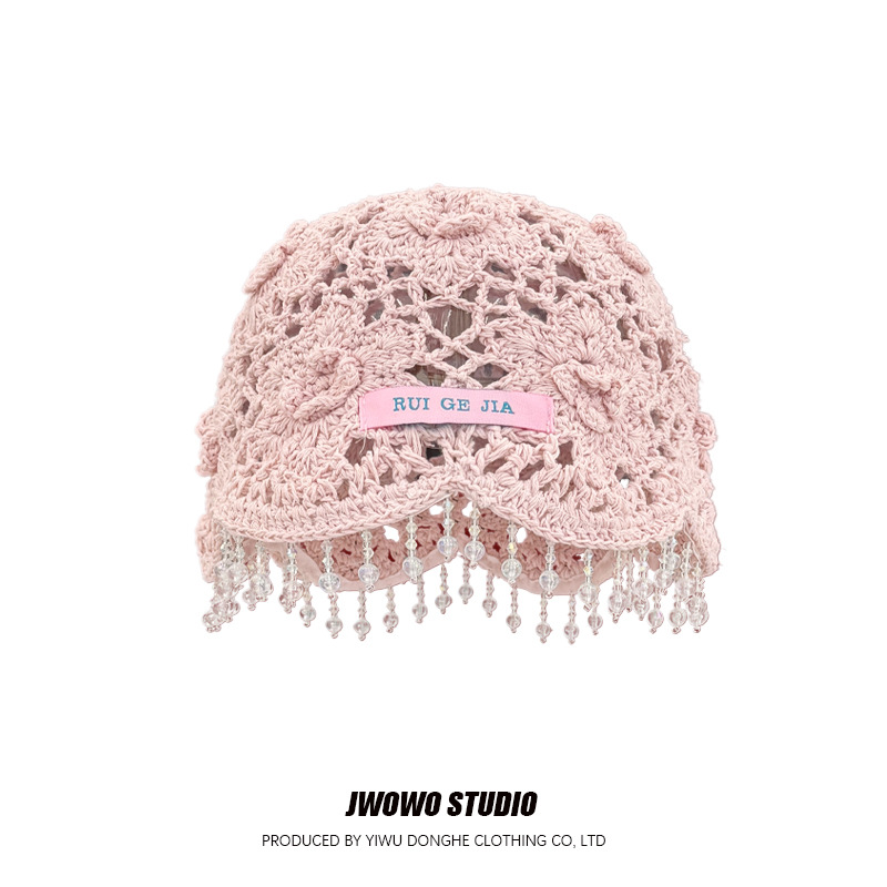 Gorro con borlas y cuentas de  - Winter Ethnic Fashion For Women reseña y precio