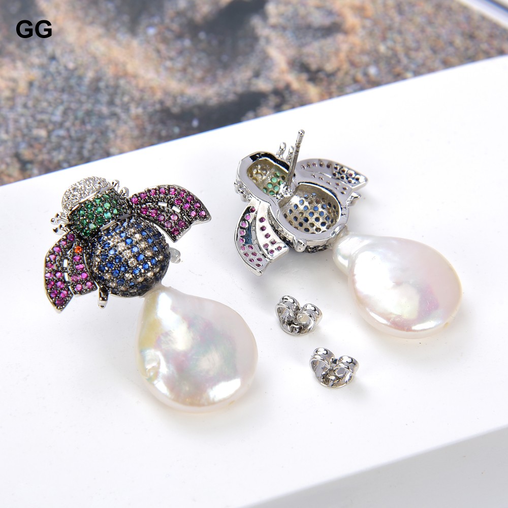 Pendientes de Perlas Blancas d - Ethnic Fashion Co In reseña y precio