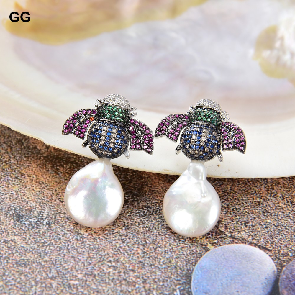 Pendientes de Perlas Blancas d - Ethnic Fashion Co In reseña y precio