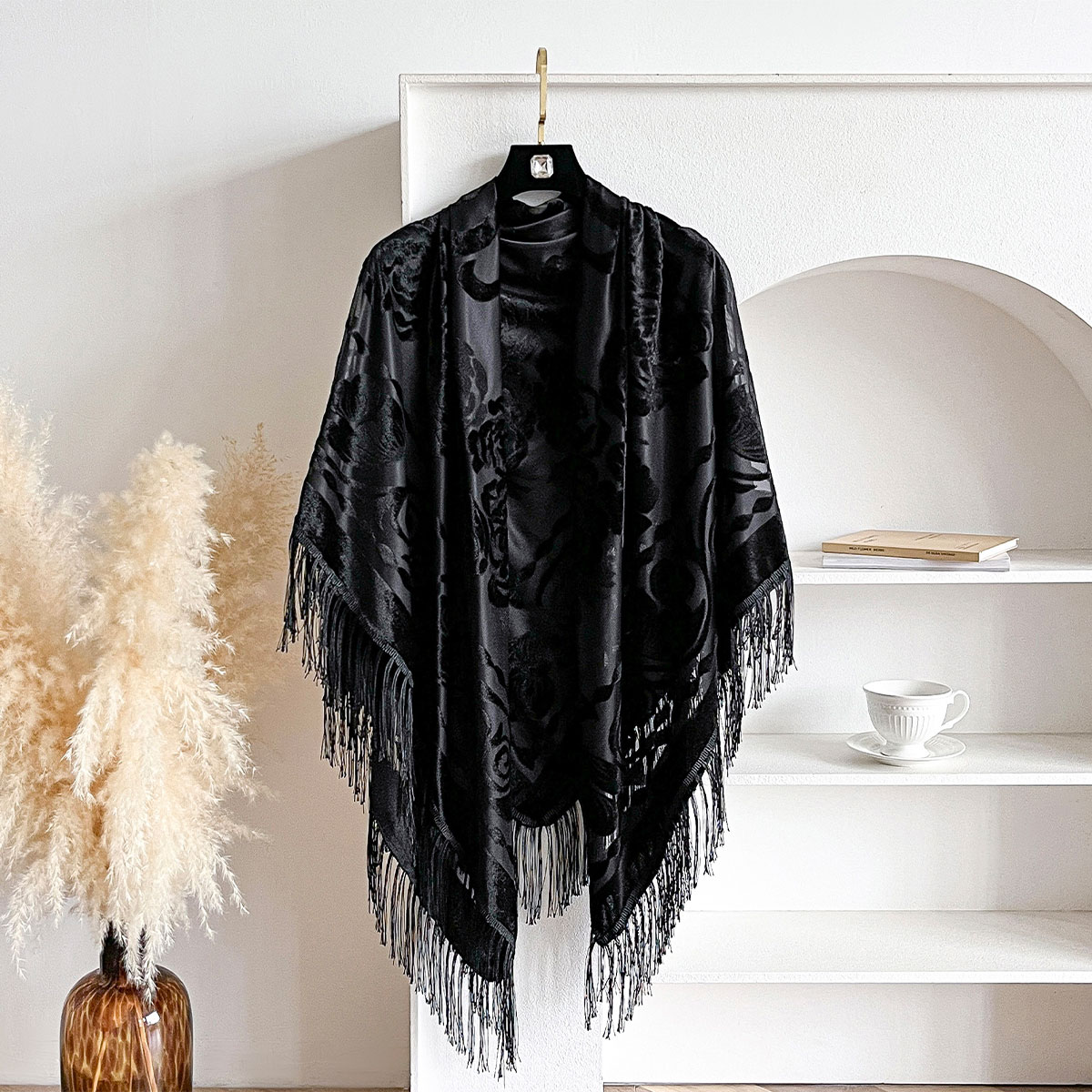 Bufanda Retro de Terciopelo co - Winter Ethnic Fashion For Women reseña y precio