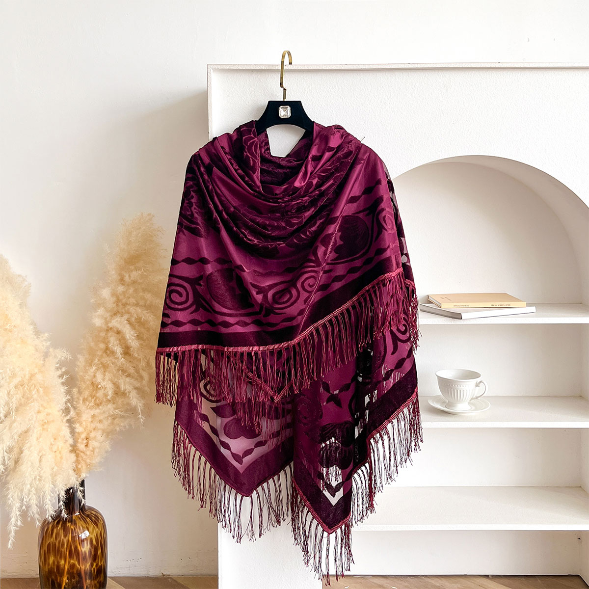 Bufanda Retro de Terciopelo co - Winter Ethnic Fashion For Women reseña y precio