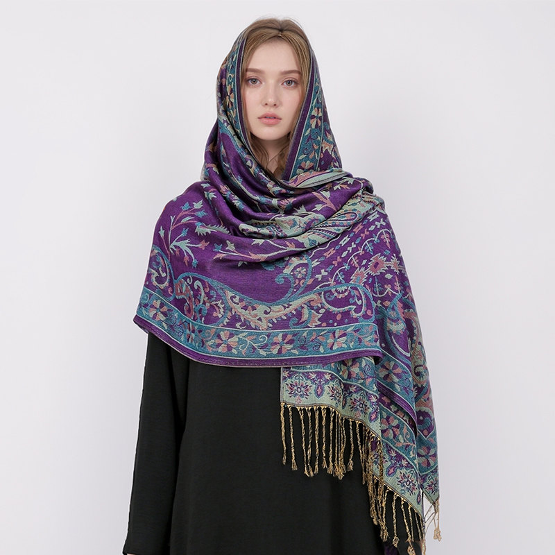 Bufanda de Jacquard Retro de e - Winter Ethnic Fashion For Women reseña y precio