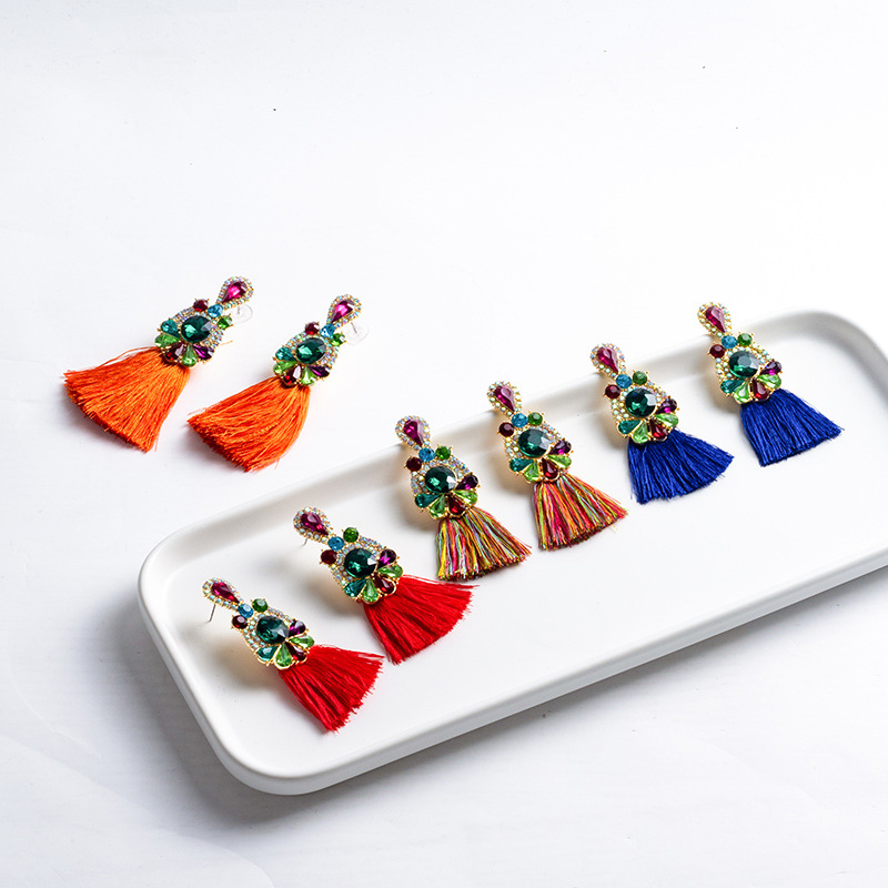 Pendientes de moda con diamant - Ethnic Fashion Brand reseña y precio