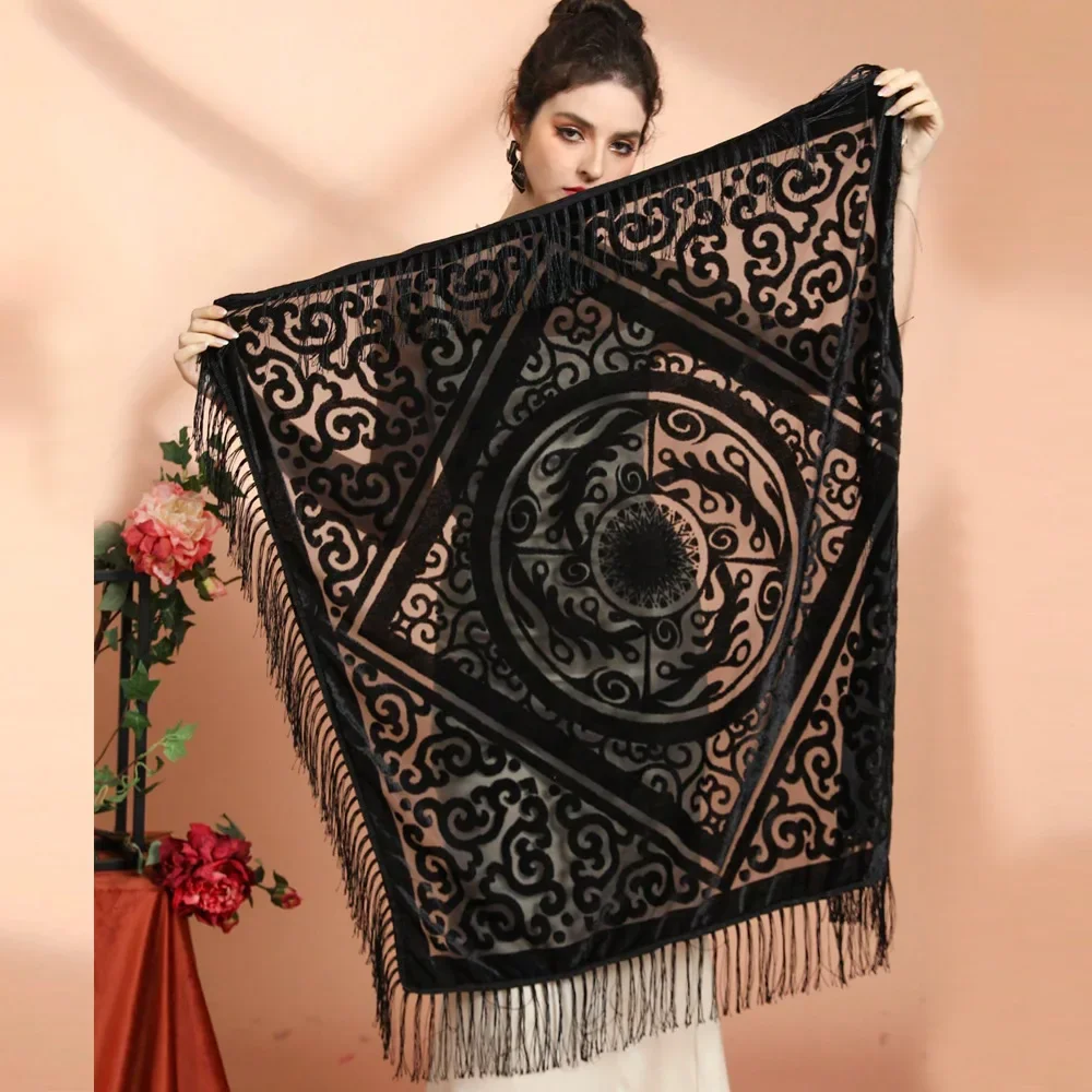 AW25 Chal jacquard de terciope - Ethnic Fashion Collection reseña y precio