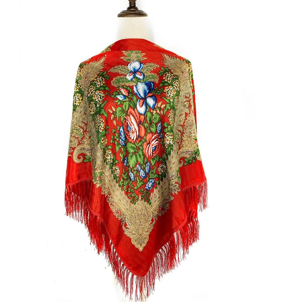 Bufanda cuadrada rusa de estil - Winter Ethnic Fashion For Women reseña y precio