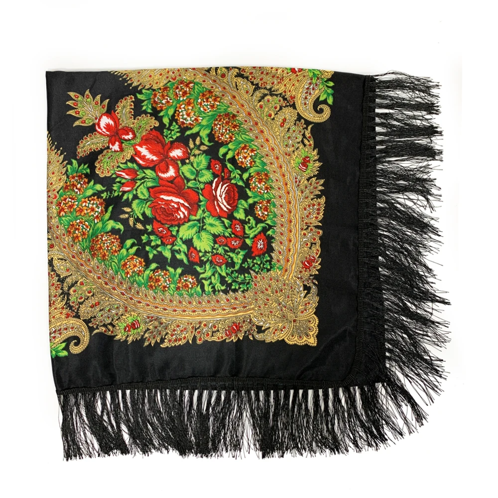 Bufanda cuadrada rusa de estil - Winter Ethnic Fashion For Women reseña y precio