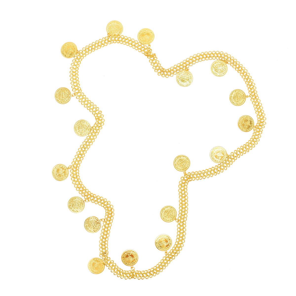 Monedas grandes simples chapad - Ethnic Fashion Co In reseña y precio