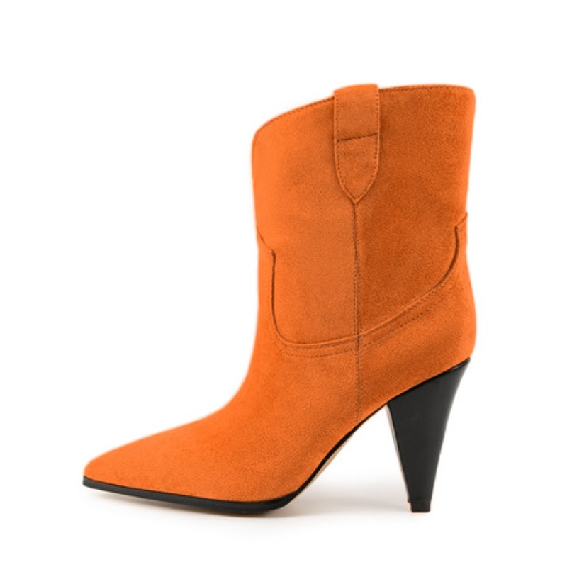 Tacones de punta bicolor, bota - Winter Ethnic Fashion For Women reseña y precio